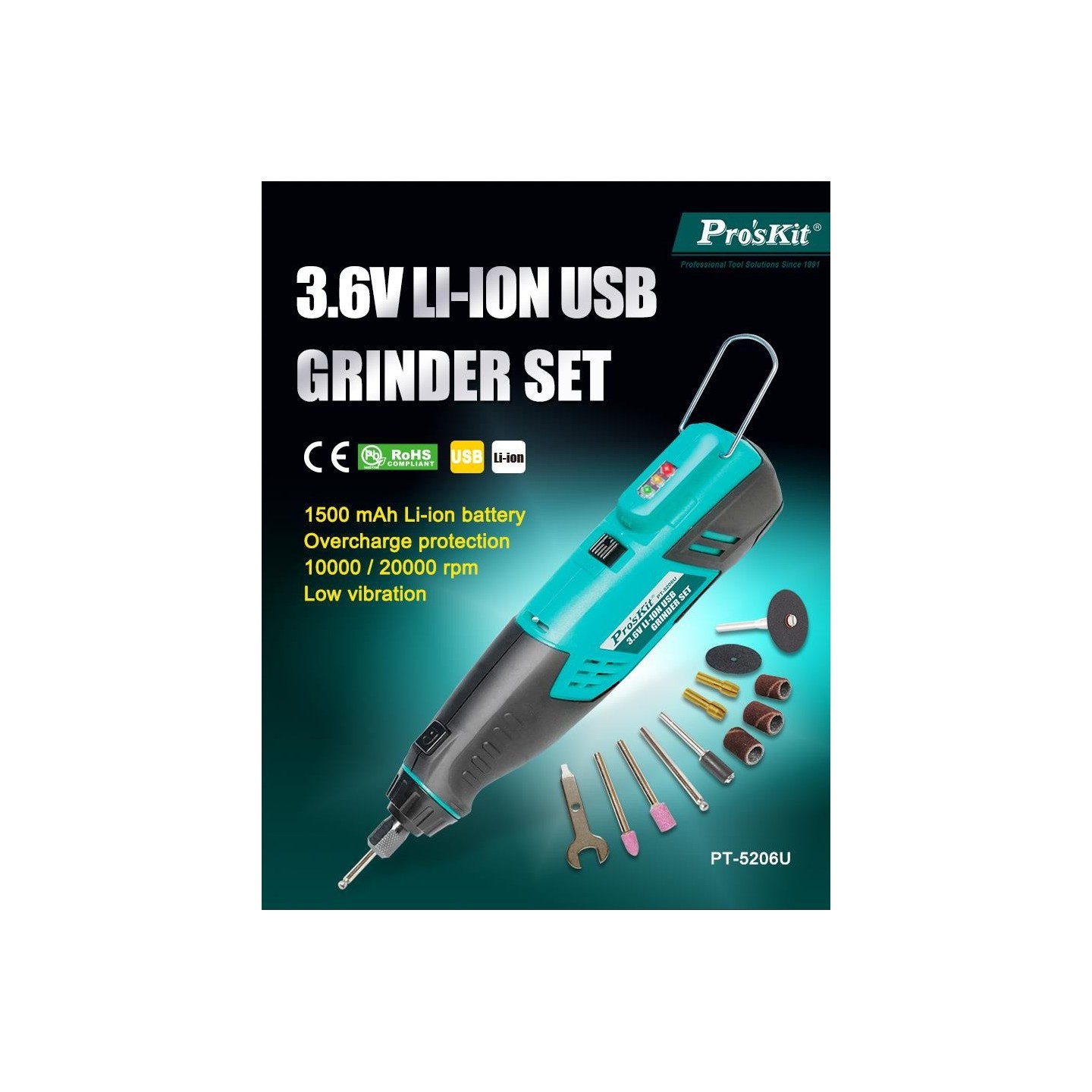 Proskit Grinder USB Mini - PT-5206 - Grinder USB Mini — Buy in Cyprus with Fast Delivery