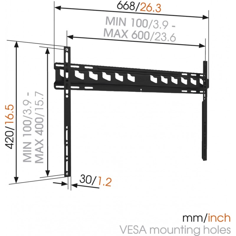 Buy Vogels Flat TV Wall Mount - MA4000 - 40-80'' Black in Cyprus, Nicosia, Limassol, Larnaka, Pafos