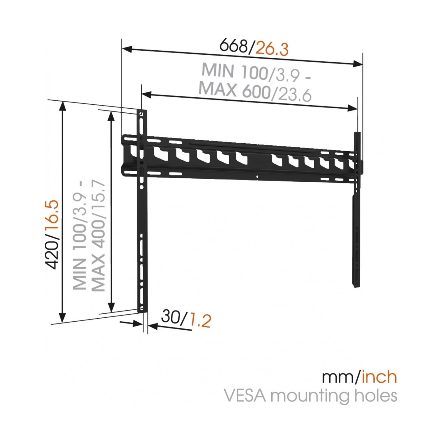 Vogels Flat TV Wall Mount - MA4000 - 40-80'' Black — Buy in Cyprus with Fast Delivery