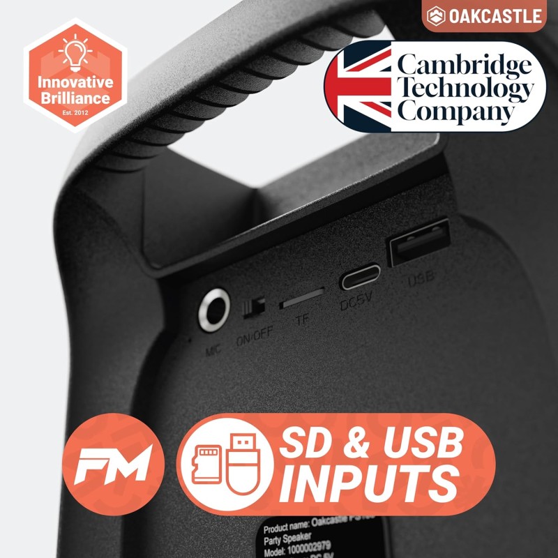 Buy Majority Oakcastle Portable Karaoke Speaker 80W BT USB - PS200 - Oakcastle P... in Cyprus, Nicosia, Limassol, Larnaka, Pafos