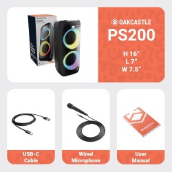 Buy Majority Oakcastle Portable Karaoke Speaker 80W BT USB - PS200 - Oakcastle P... in Cyprus, Nicosia, Limassol, Larnaka, Pafos