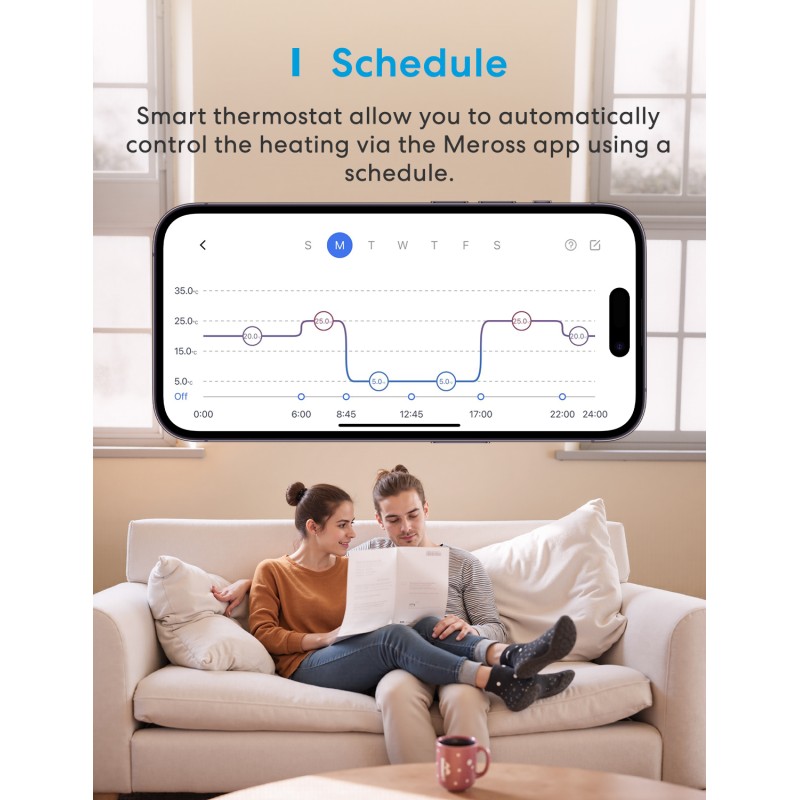 Buy Meross Homekit Smart Wi-Fi Thermostat Valve - MTS150HK-EU - Homekit Smart Wi... in Cyprus, Nicosia, Limassol, Larnaka, Pafos