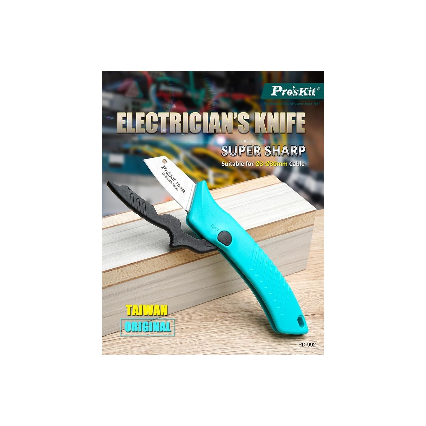 Proskit Knife - PD-992 - Knife for Electricians — Buy in Cyprus with Fast Delivery