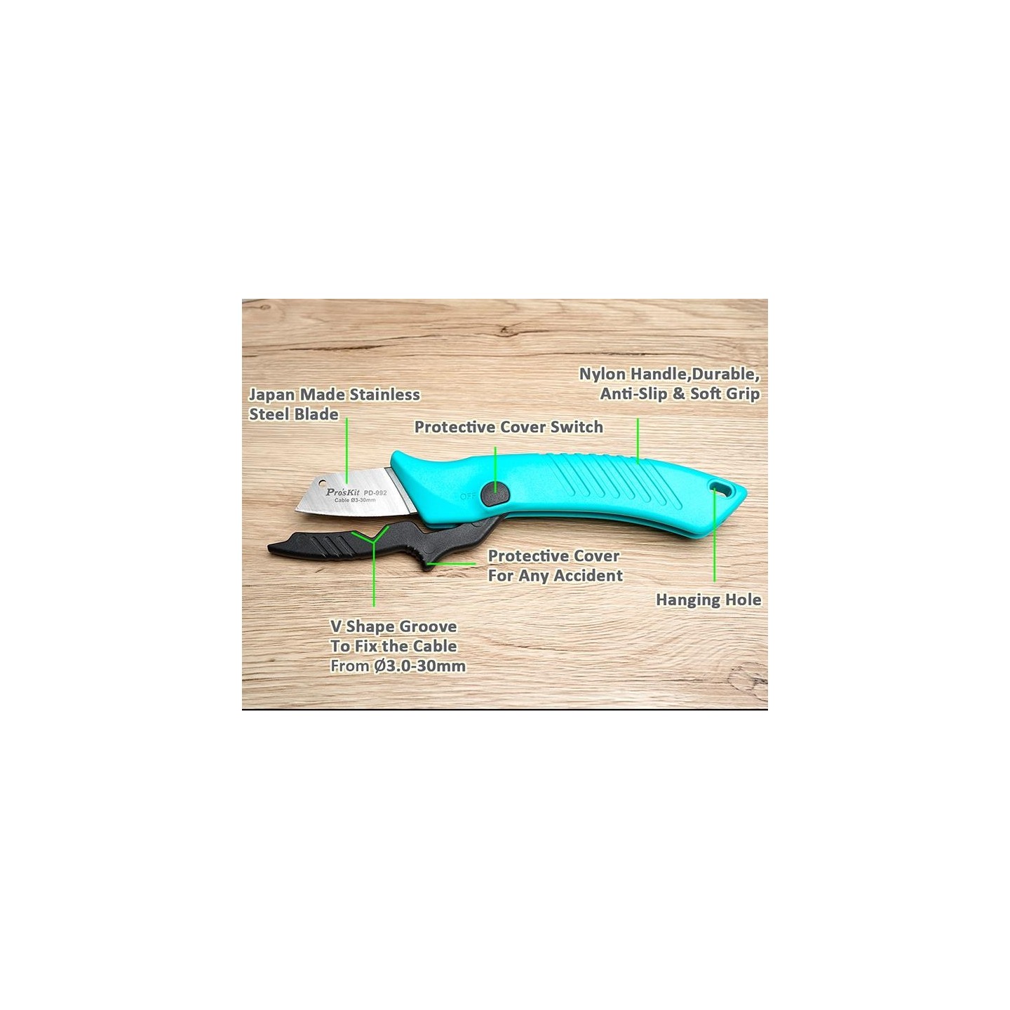 Proskit Knife - PD-992 - Knife for Electricians — Buy in Cyprus with Fast Delivery