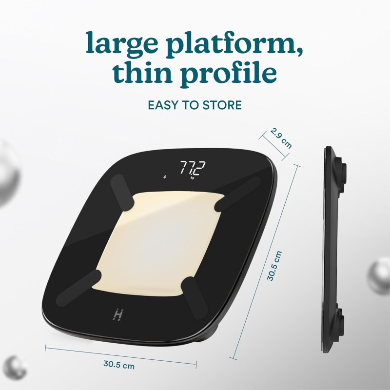 Buy HoMedics Body Scale Glo Smart Analyser - SCL-BBC200 - Black in Cyprus, Nicosia, Limassol, Larnaka, Pafos