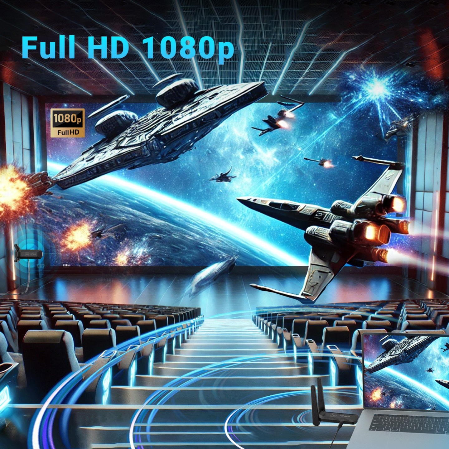 MINIX Wireless Display Adapter - NEO B14 - HDMI to Quad HDMI 1080p 50m — Buy in Cyprus with Fast Delivery