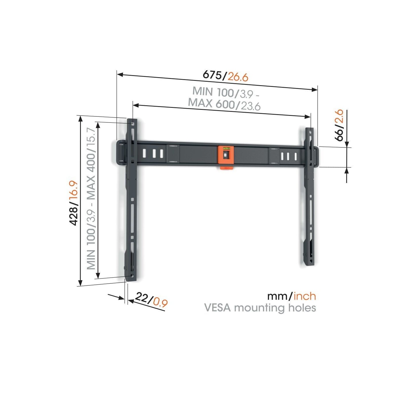 Vogels TV Wall Mount - TVM1603 - Fixed 40-100' Black — Buy in Cyprus with Fast Delivery