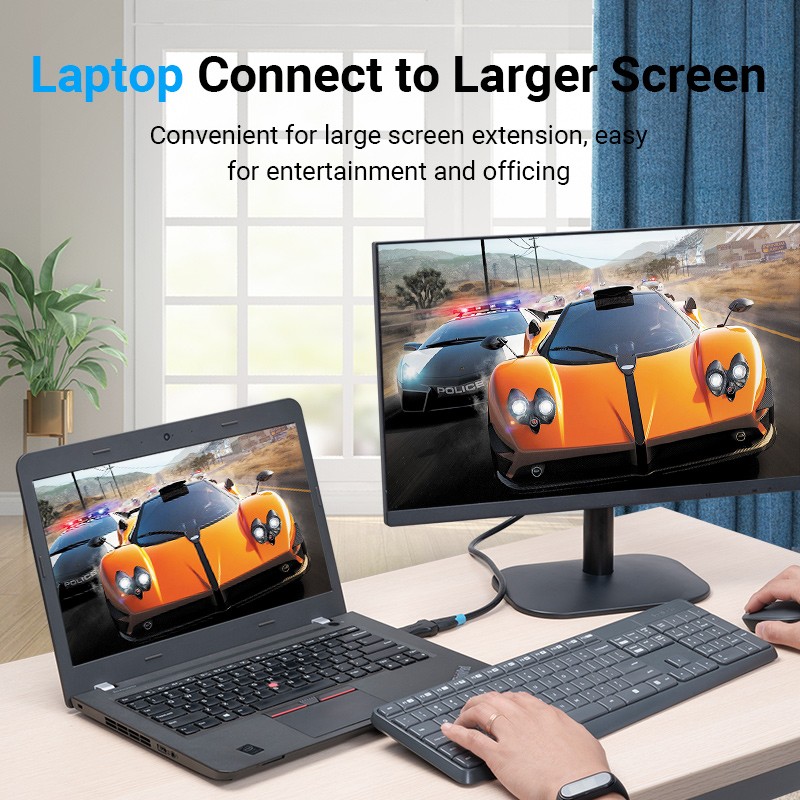 Buy Vention DisplayPort Male to HDMI Female Adaptor - HBPB0 - 4K in Cyprus, Nicosia, Limassol, Larnaka, Pafos