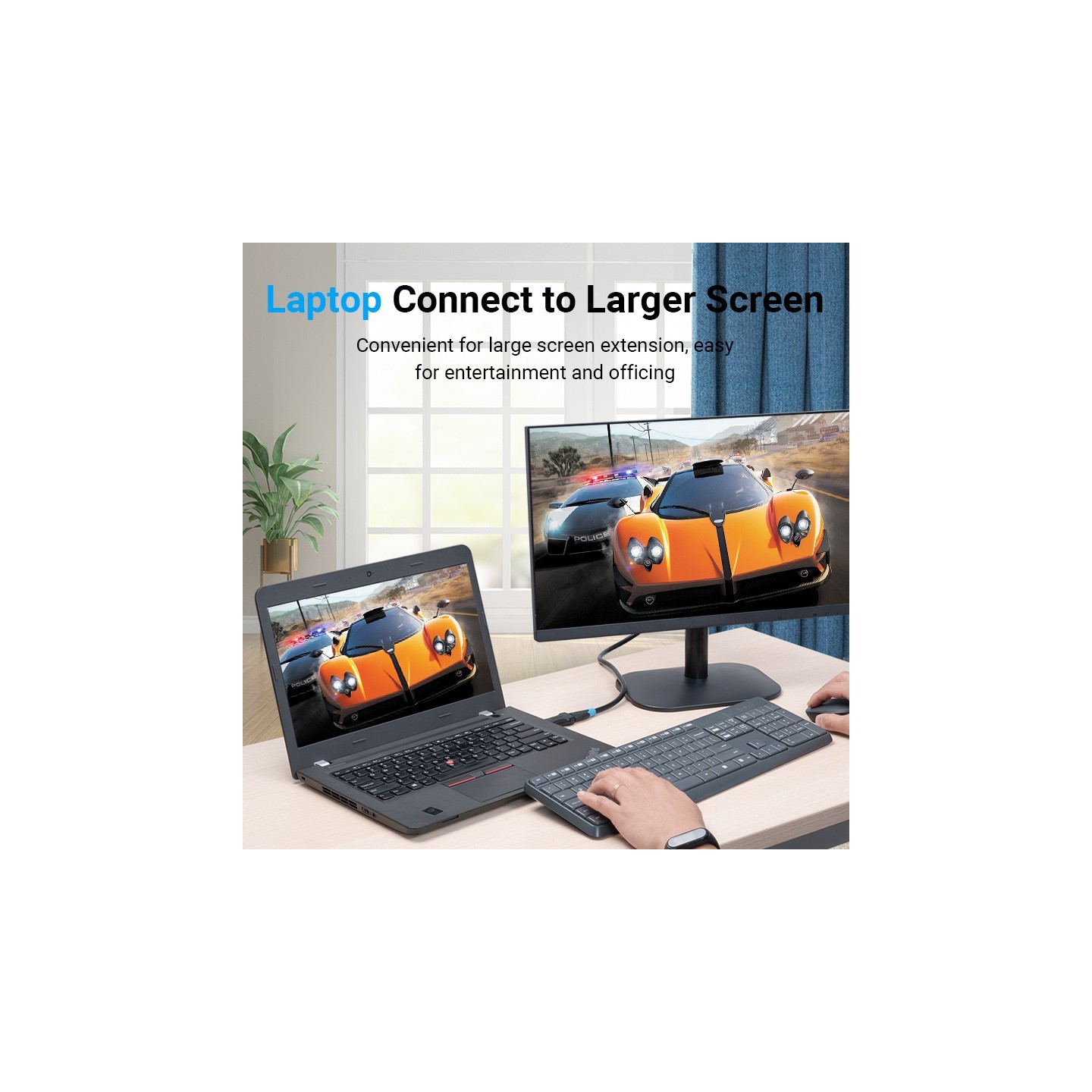 Vention DisplayPort Male to HDMI Female Adaptor - HBPB0 - 4K — Buy in Cyprus with Fast Delivery