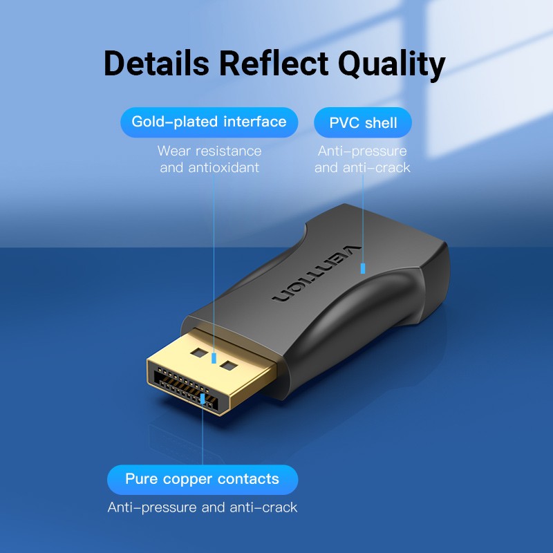 Buy Vention DisplayPort Male to HDMI Female Adaptor - HBPB0 - 4K in Cyprus, Nicosia, Limassol, Larnaka, Pafos
