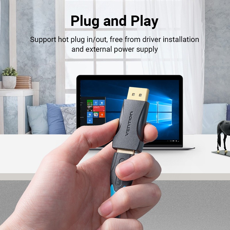 Buy Vention DisplayPort Male to HDMI Female Adaptor - HBPB0 - 4K in Cyprus, Nicosia, Limassol, Larnaka, Pafos