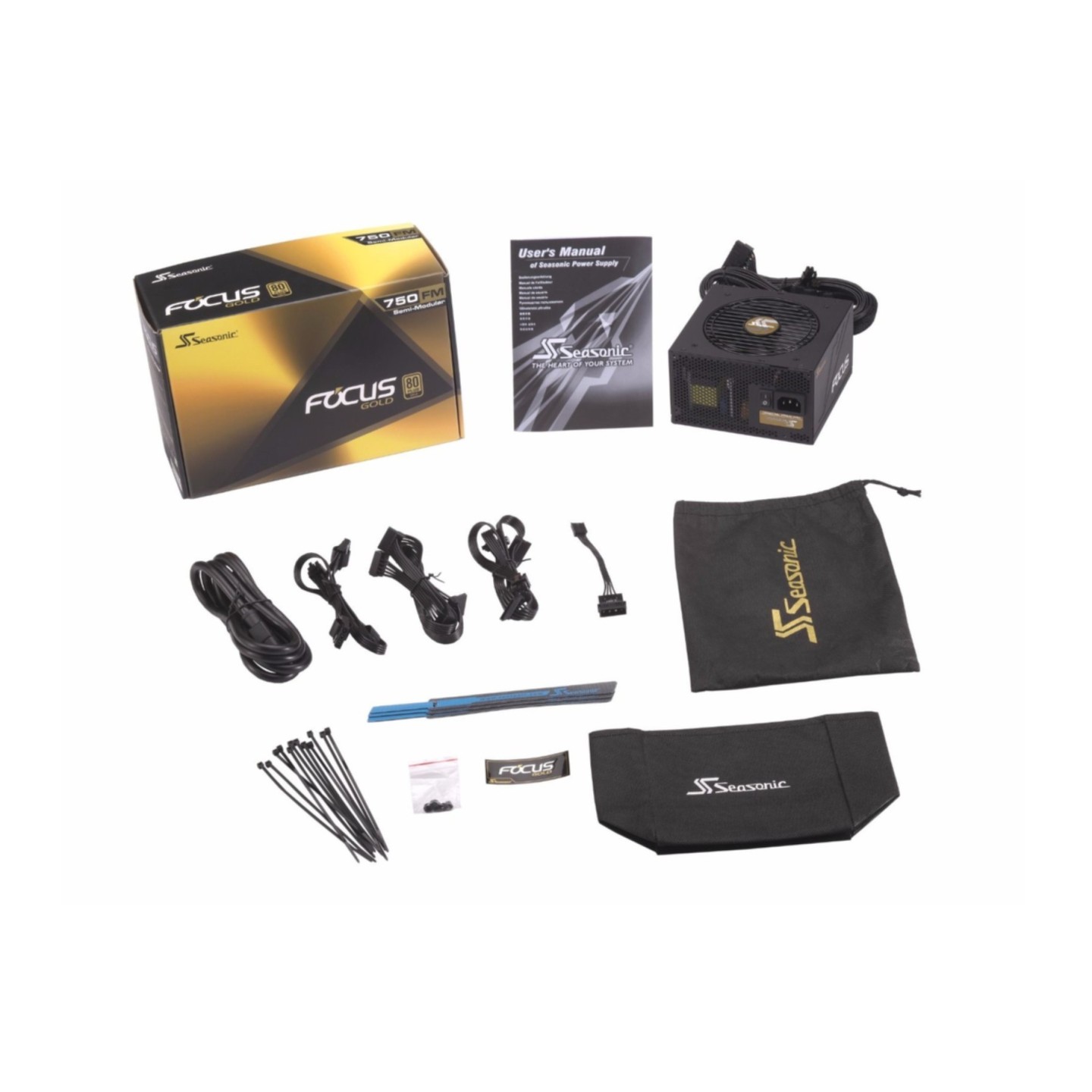 Seasonic FOCUS Gold SSR-750FM 750W Semi-Modular ATX PSU 80+ Gold (Boxed) — Buy in Cyprus with Fast Delivery