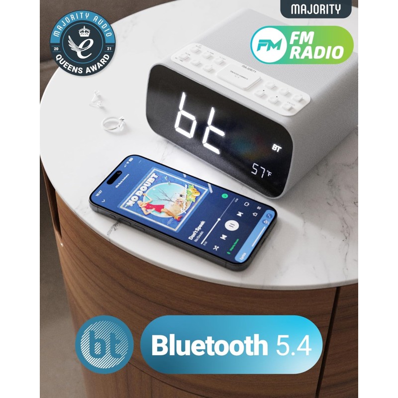Buy Majority Darwin Bedside Radio - Bedside Radio with Alarm Clock, Wireless Cha... in Cyprus, Nicosia, Limassol, Larnaka, Pafos