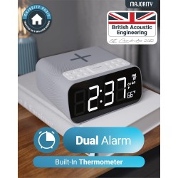 Buy Majority Darwin Bedside Radio - Bedside Radio with Alarm Clock, Wireless Cha... in Cyprus, Nicosia, Limassol, Larnaka, Pafos