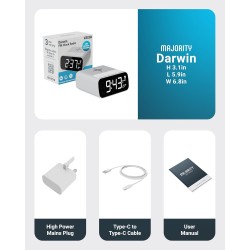 Buy Majority Darwin Bedside Radio - Bedside Radio with Alarm Clock, Wireless Cha... in Cyprus, Nicosia, Limassol, Larnaka, Pafos