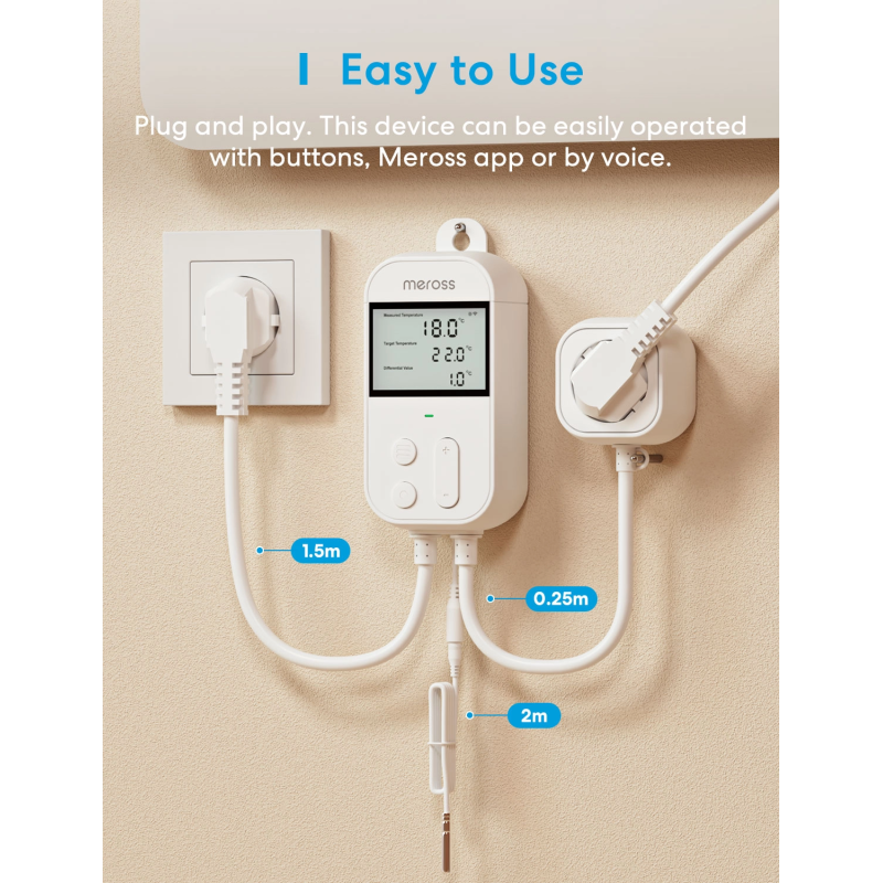 Buy Meross Homekit Smart Wi-Fi Socket Thermostat - MTS960HK-UK - in Cyprus, Nicosia, Limassol, Larnaka, Pafos
