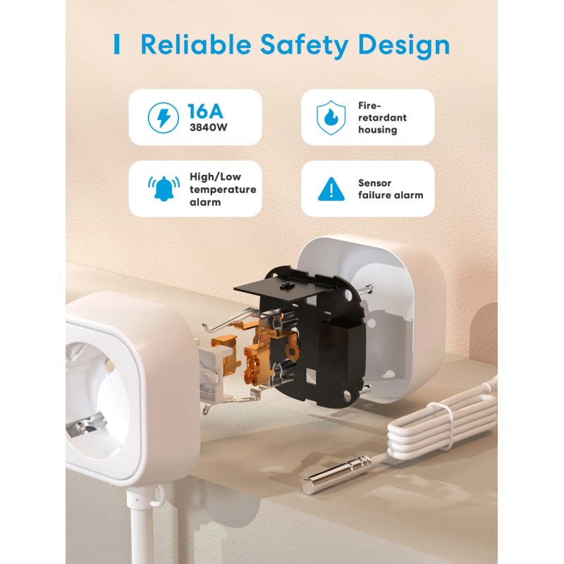 Buy Meross Homekit Smart Wi-Fi Socket Thermostat - MTS960HK-UK - in Cyprus, Nicosia, Limassol, Larnaka, Pafos