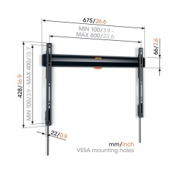 Buy Vogels Fixed TV Wall Mount 40-100'' Black - TVM3603 - Fixed, 40-100'', Black in Cyprus, Nicosia, Limassol, Larnaka, Pafos