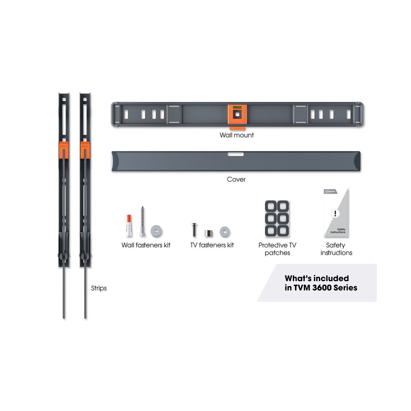 Vogels Fixed TV Wall Mount 40-100'' Black - TVM3603 - Fixed, 40-100'', Black — Buy in Cyprus with Fast Delivery