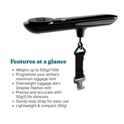Buy HoMedics Travel Luggage Scale - SCL-L100-BKR - Digital Display up to 50Kg in Cyprus, Nicosia, Limassol, Larnaka, Pafos