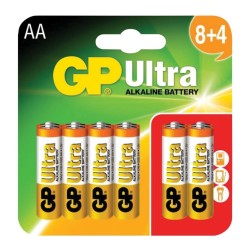 Buy GP Ultra Alkaline Batteries - 656.012UK - AA 8+4 in Cyprus, Nicosia, Limassol, Larnaka, Pafos