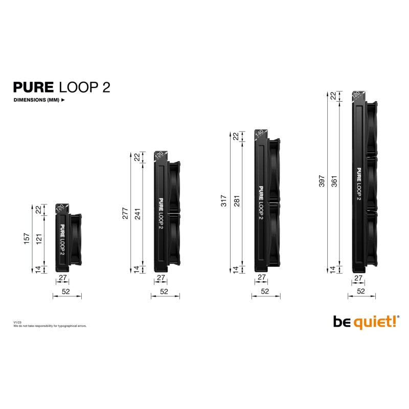 Buy be quiet! Pure Loop 2 120mm AIO Liquid CPU Cooler - BW016 - Black, ARGB (5V)... in Cyprus, Nicosia, Limassol, Larnaka, Pafos