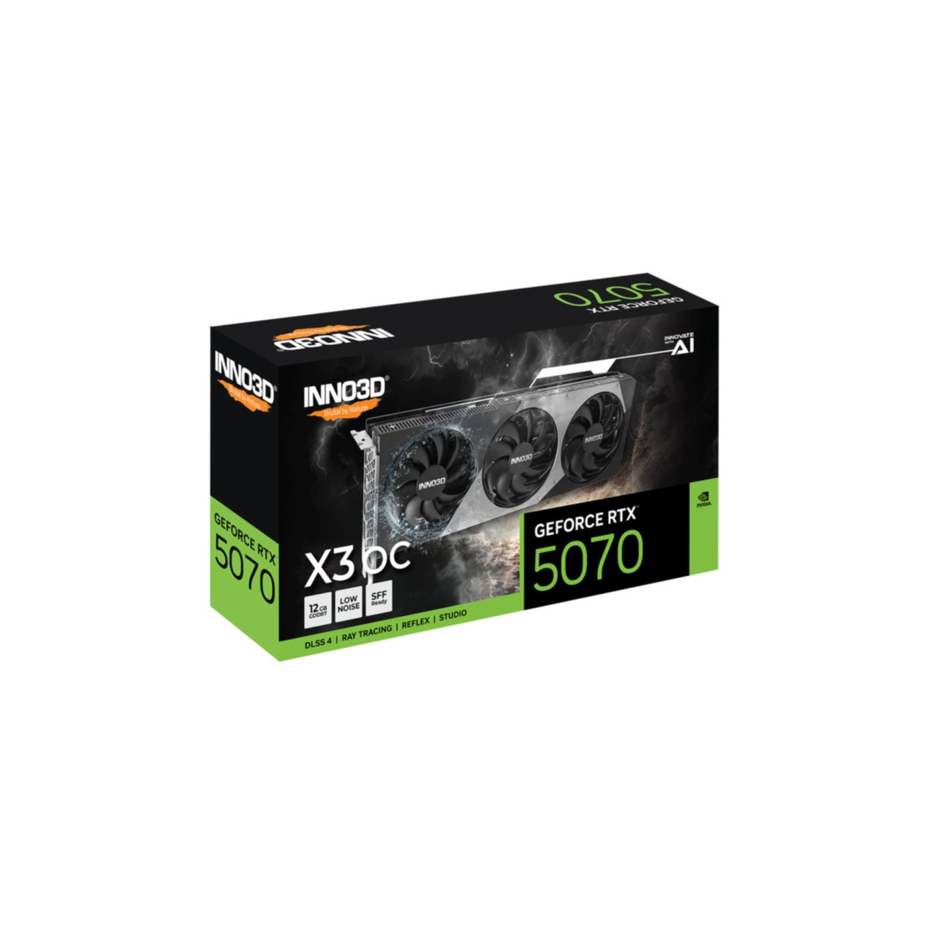 Inno3D GeForce RTX 5070 X3 OC - 12GB - Boost 2542 MHz - Triple-Fan Open-Air — Buy in Cyprus with Fast Delivery