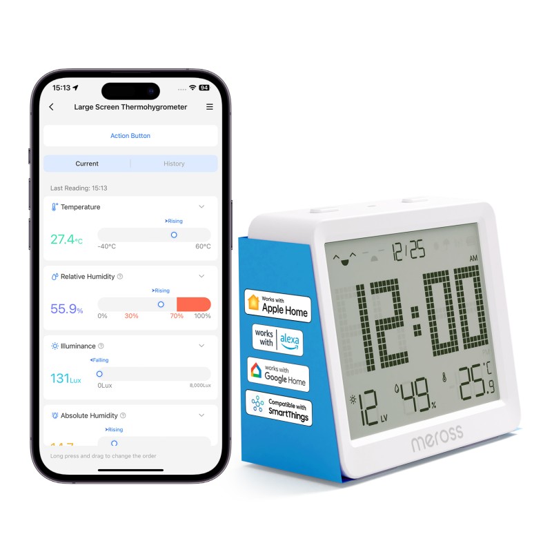 Buy Meross HomeKit Smart Temperature & Humidity Sensor - MS130MA-EU - (Matter) in Cyprus, Nicosia, Limassol, Larnaka, Pafos
