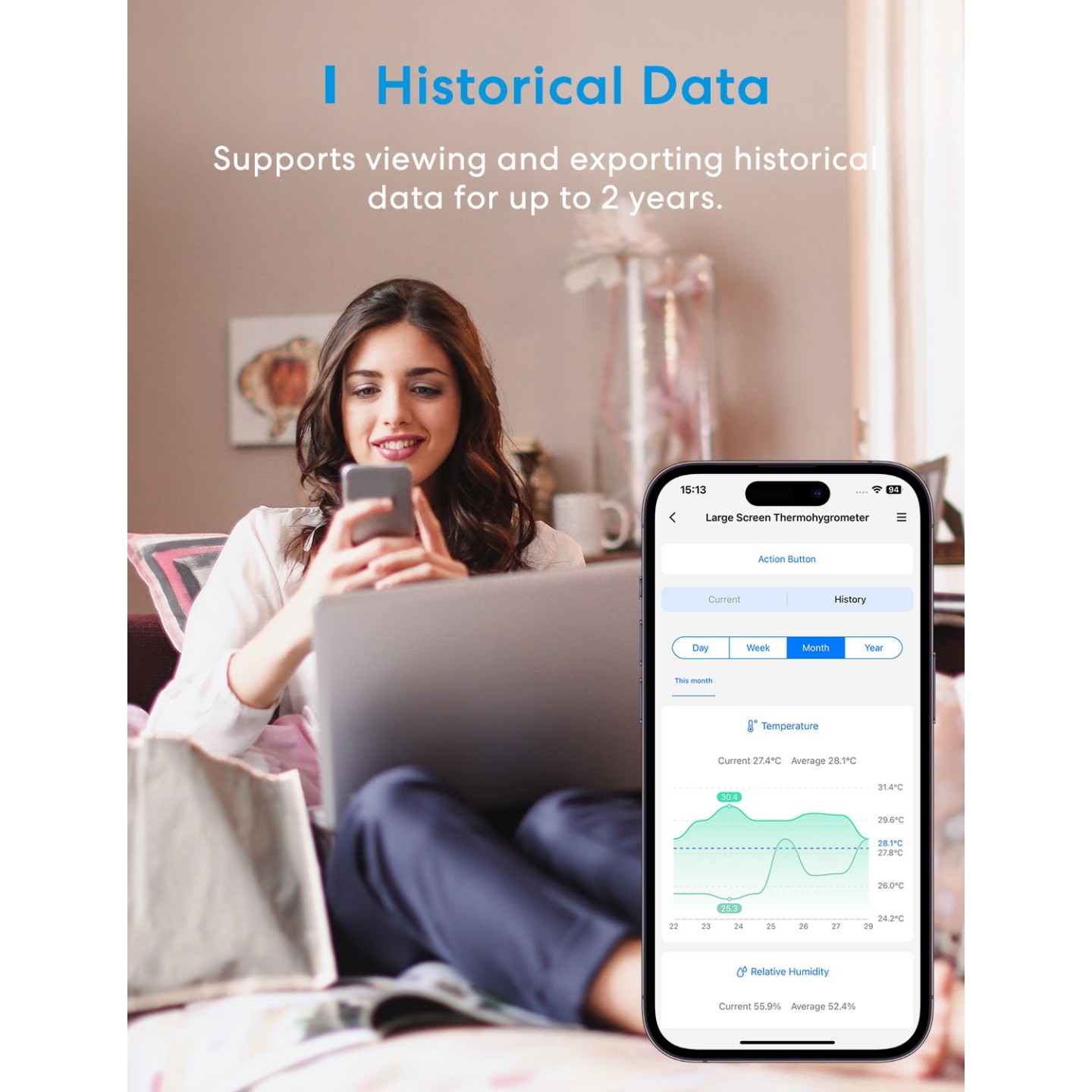 Meross HomeKit Smart Temperature & Humidity Sensor - MS130MA-EU - (Matter) — Buy in Cyprus with Fast Delivery