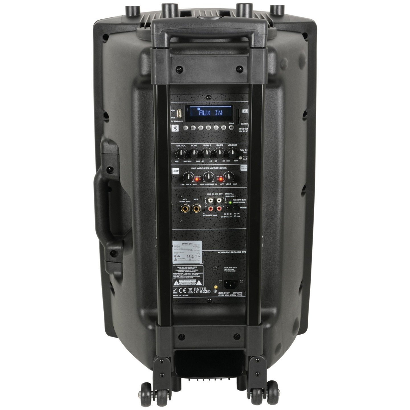 QTX Portable PA - QX15PA-Plus - Portable PA 15'' BT USB UHF Mic 178.857UK — Buy in Cyprus with Fast Delivery