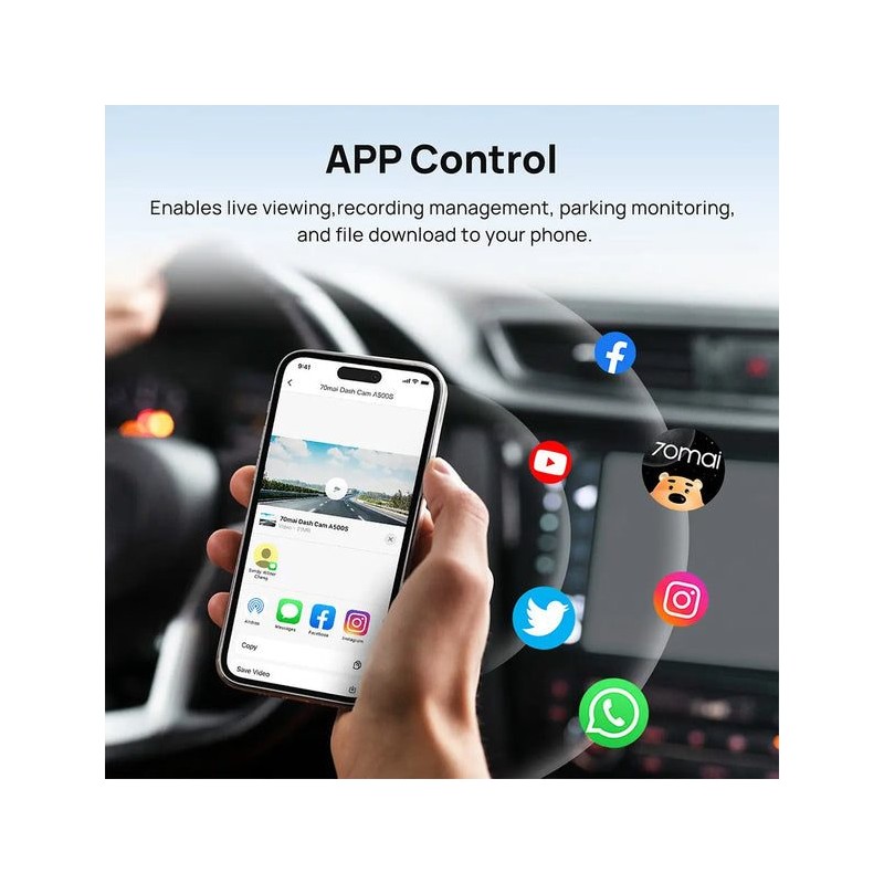 Buy 70mai Dash Cam Pro Plus+ - A500S-1 - Front & Rear w. Screen, RC06 Rearview C... in Cyprus, Nicosia, Limassol, Larnaka, Pafos