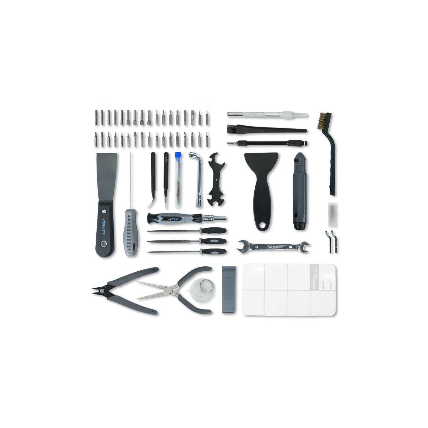 Creality 3D Printer Tool Wrap Kit Pro - 34 pieces of bits for screwdrivers and post-processing tools