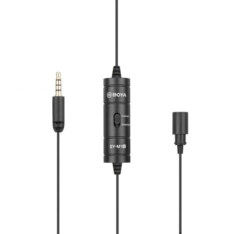 Buy BOYA (M1 Smart) wired mic - BY-M1S - Lavalier microphone 3.5mm for phone, la... in Cyprus, Nicosia, Limassol, Larnaka, Pafos