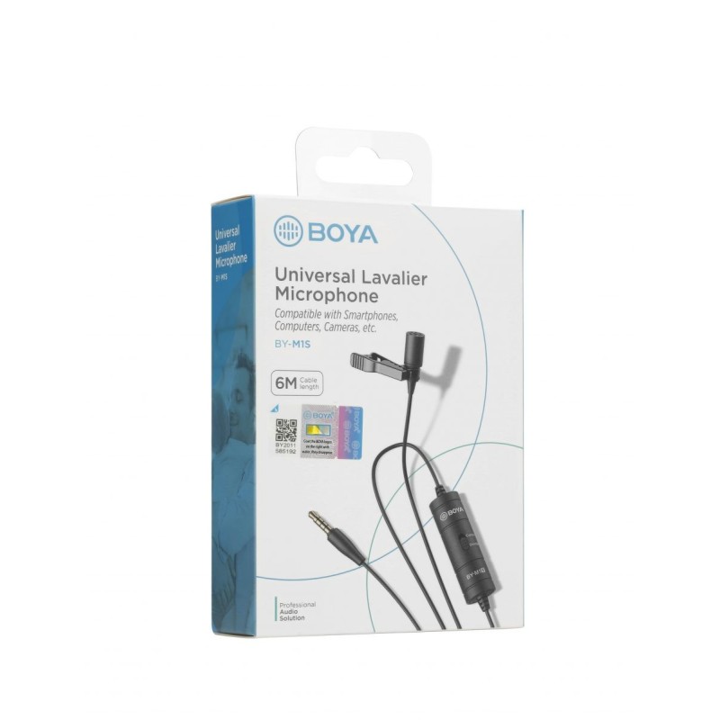 Buy BOYA (M1 Smart) wired mic - BY-M1S - Lavalier microphone 3.5mm for phone, la... in Cyprus, Nicosia, Limassol, Larnaka, Pafos