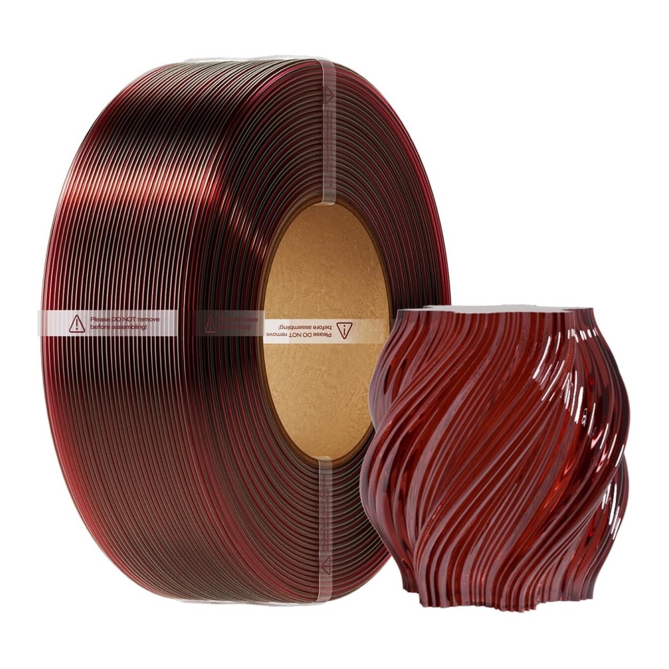 Creality PETG Filament - CR-PETG - Transparent Wine Red - No Reel - 3D Printer Filament, Hard Glossy, 1 kg