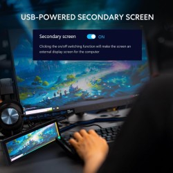 Lian Li 8.8' Universal Screen Black - For Any PC - ARGB Frame - Display Panel - LCD Mini Monitor