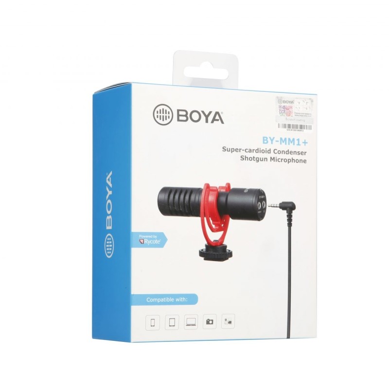 Buy BOYA shotgun mic - BY-MM1+ - Universal Mini Shotgun Mic 3.5mm for camera, ph... in Cyprus, Nicosia, Limassol, Larnaka, Pafos