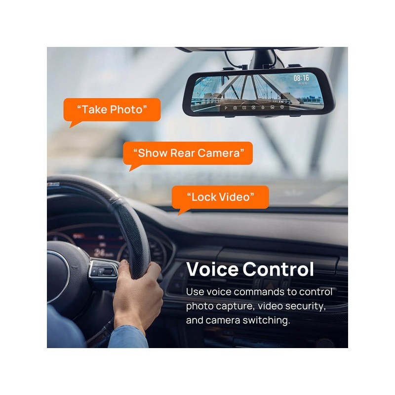 Buy 70mai Rearview Mirror Dash Cam - S500 - set 1944p 138fov Car Camera in Cyprus, Nicosia, Limassol, Larnaka, Pafos