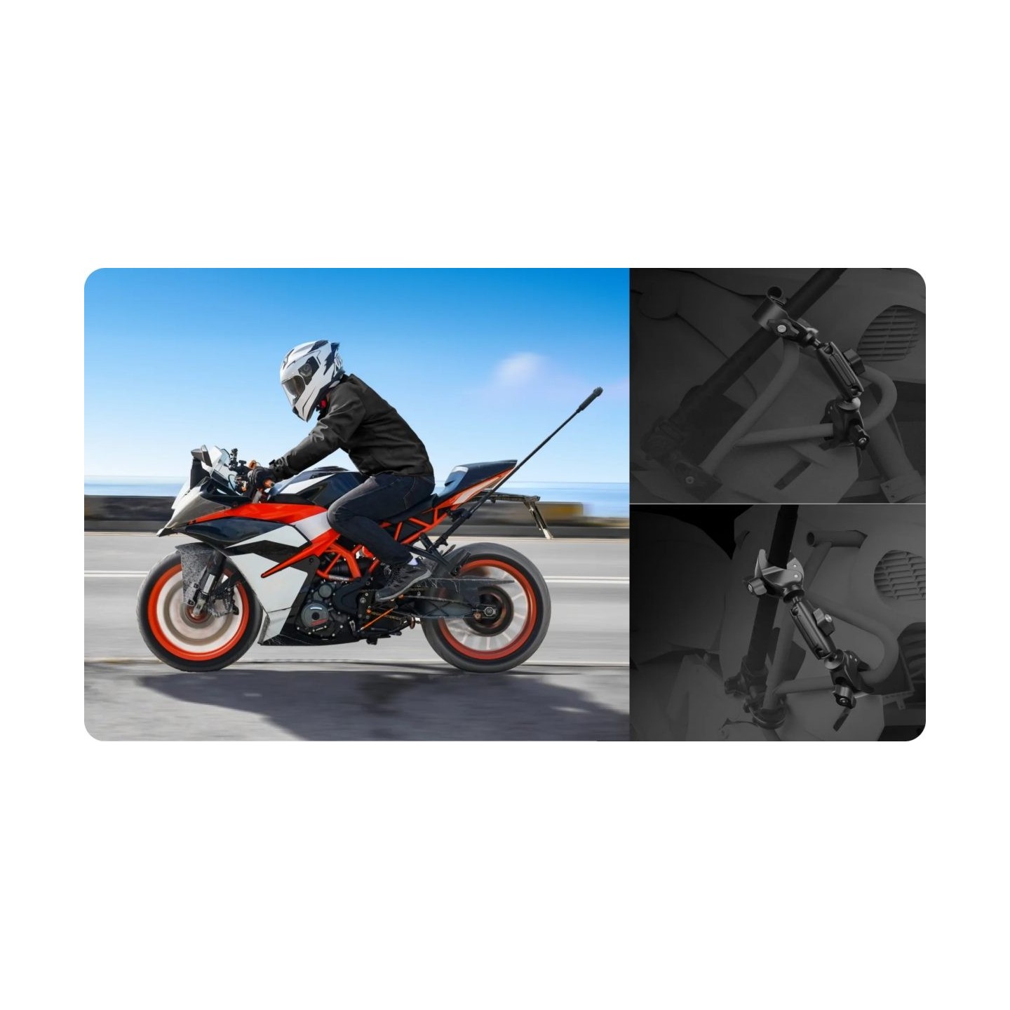 Insta360 Motorcycle Selfie Stick - Support Clamp — Buy in Cyprus with Fast Delivery