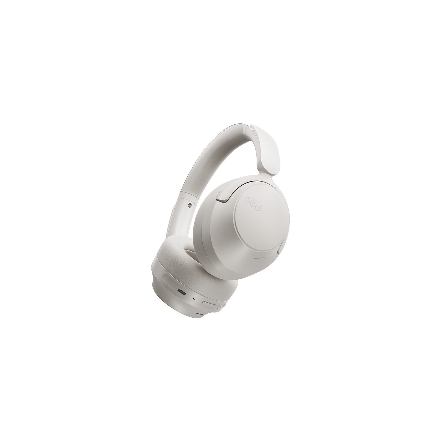 QCY Headphones - H3S - White, Type-C & Bluetooth 6.0 ANC iOS Android Call Noise Cancelling Headset102h