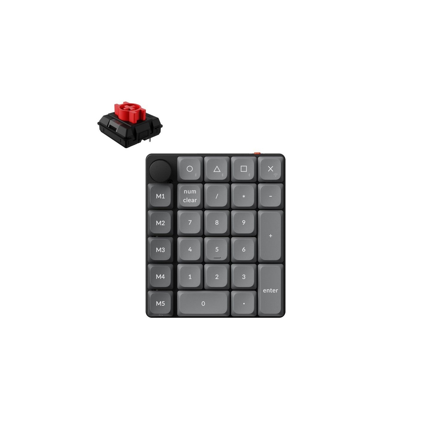Keychron K0 Max K0M-H1 QMK Wireless Num Pad Low Profile Red Switch RGB (Boxed) — Buy in Cyprus with Fast Delivery