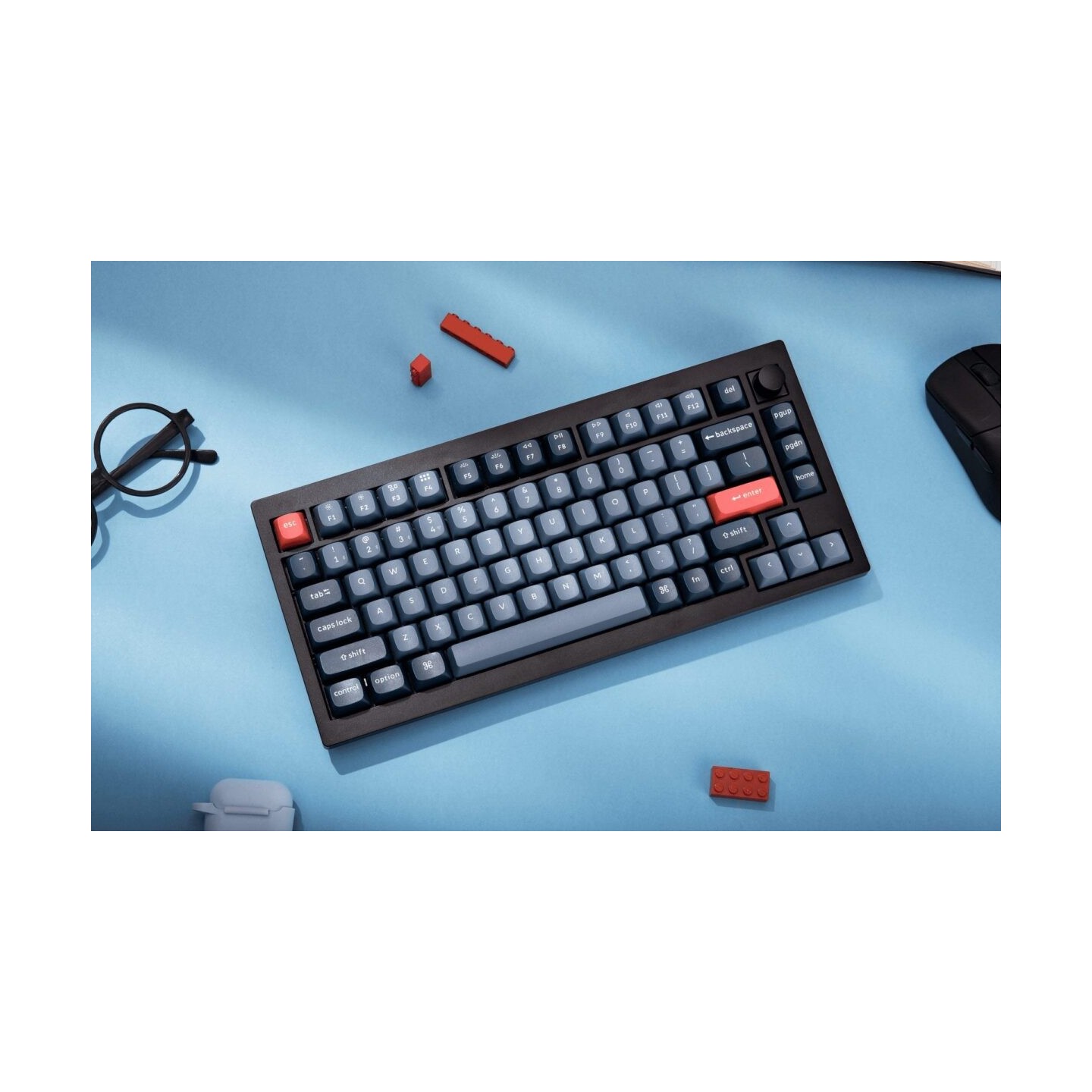 Keychron V1 Max V1M-D1 QMK VIA Wireless Mechanical Keyboard Red Switch RGB 75% US (Boxed) — Buy in Cyprus with Fast Delivery