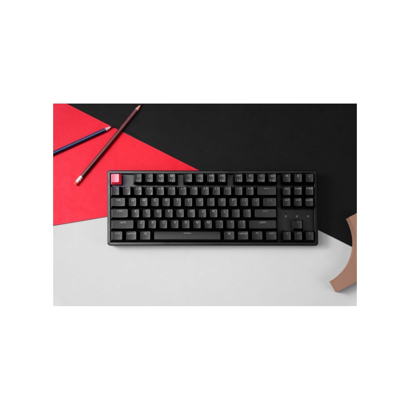 Keychron K8 V2 - K8X-J4 - QMK Wireless Mechanical Keyboard Banana Switch HotSwap RGB 80% US Layout Aluminum