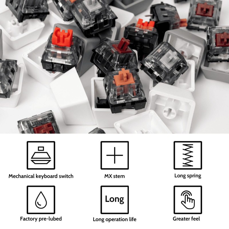 Buy Kailh Super Speed Switch - G142 - Silver (110pcs) in Cyprus, Nicosia, Limassol, Larnaka, Pafos