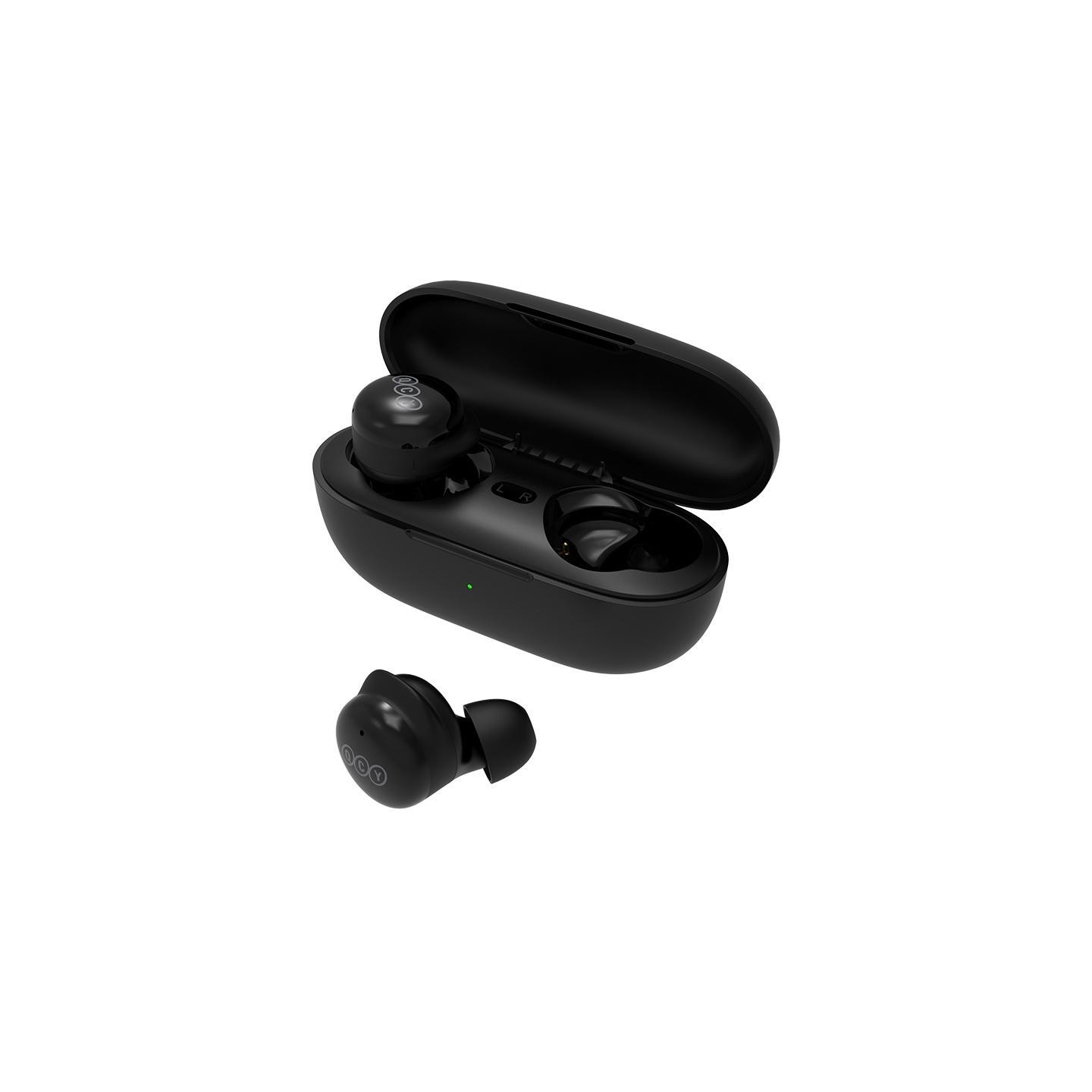 QCY T17 TWS BLACK 6mm dynamic driver-mic noise cancel. Music time: 4h. Calling time: 3,5h. Bluetooth