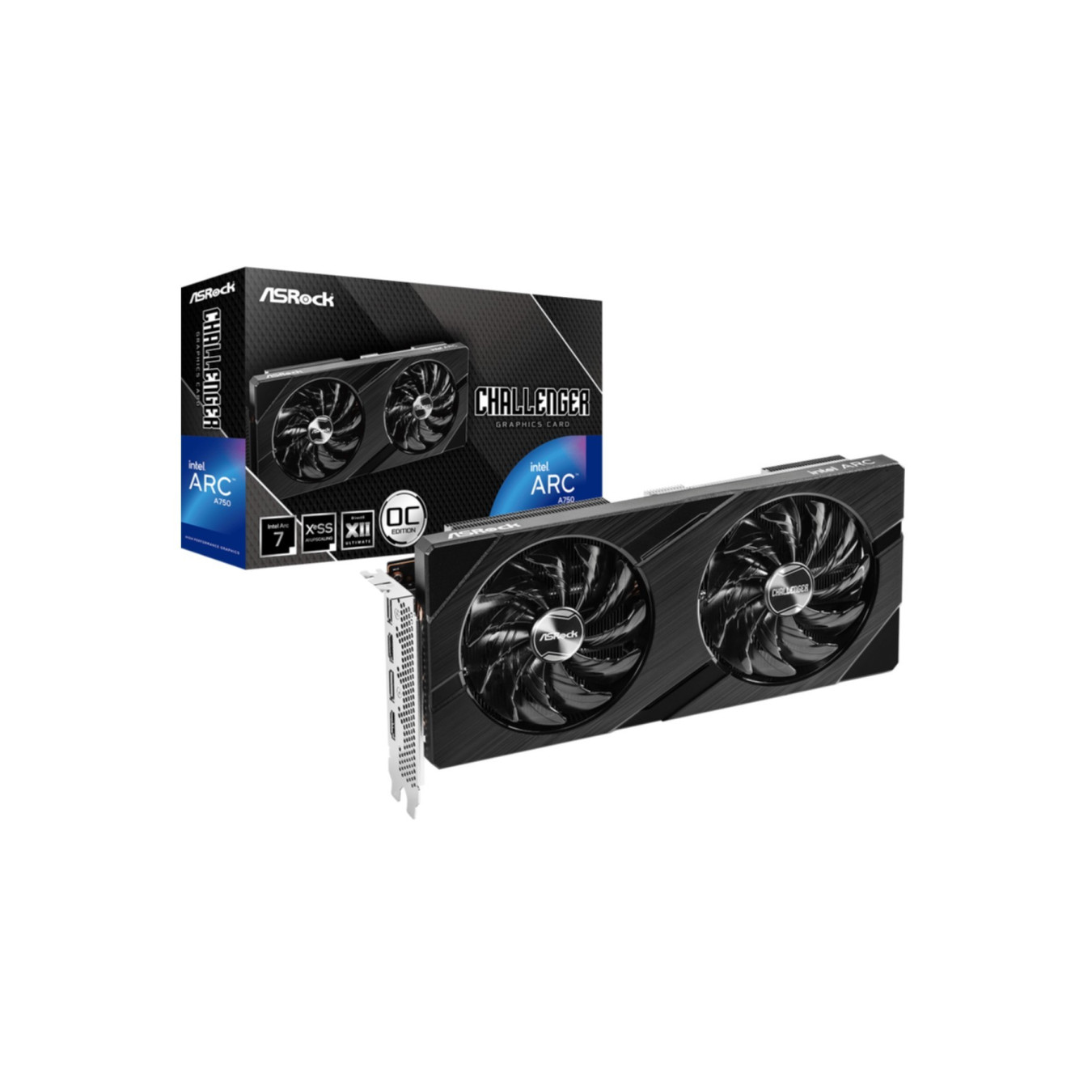 ASRock Challenger Intel Arc A750 8GB SE OC - Dual-Fan, Metal Backplate, GDDR6, 8K Ready — Buy in Cyprus with Fast Delivery
