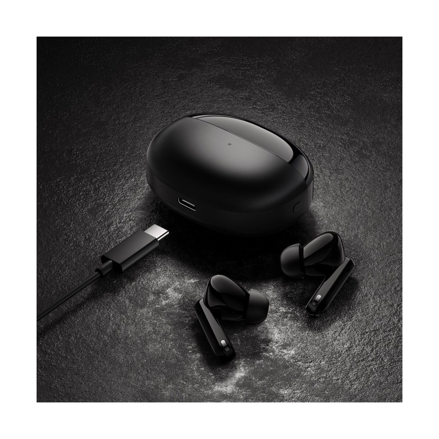 Haylou ANC Blue-Black Bluetooth TWS In-Ear Gaming Earbuds 45db 3mic Active Noise Cancel 35h BT5.3 - W1 - ANC BT5.3