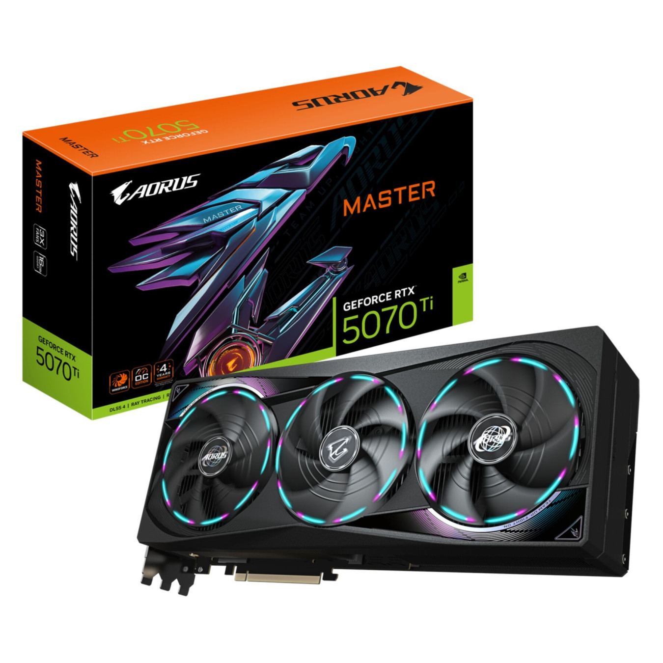 GIGABYTE AORUS GeForce RTX 5070 Ti - 16GB GDDR7, 2670MHz, WINDFORCE 3X, Black — Buy in Cyprus with Fast Delivery