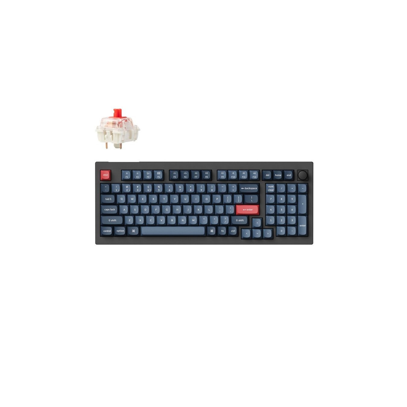 Keychron V5 Max - V5M-D1 - QMK VIA Wireless BT 2,4 Wired Custom Mechanical Keyboard Red Switch 96% US