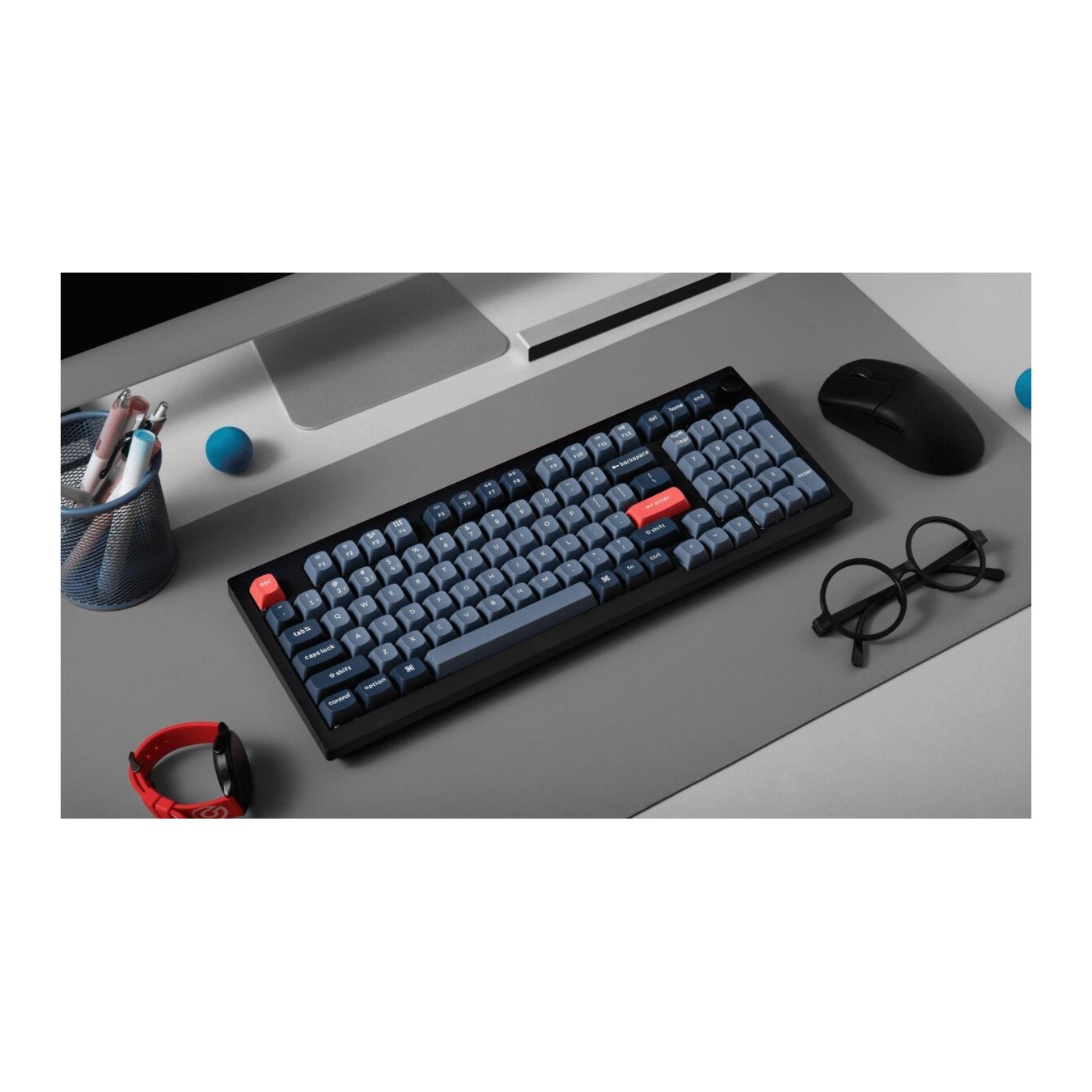 Keychron V5 Max - V5M-D1 - QMK VIA Wireless BT 2,4 Wired Custom Mechanical Keyboard Red Switch 96% US
